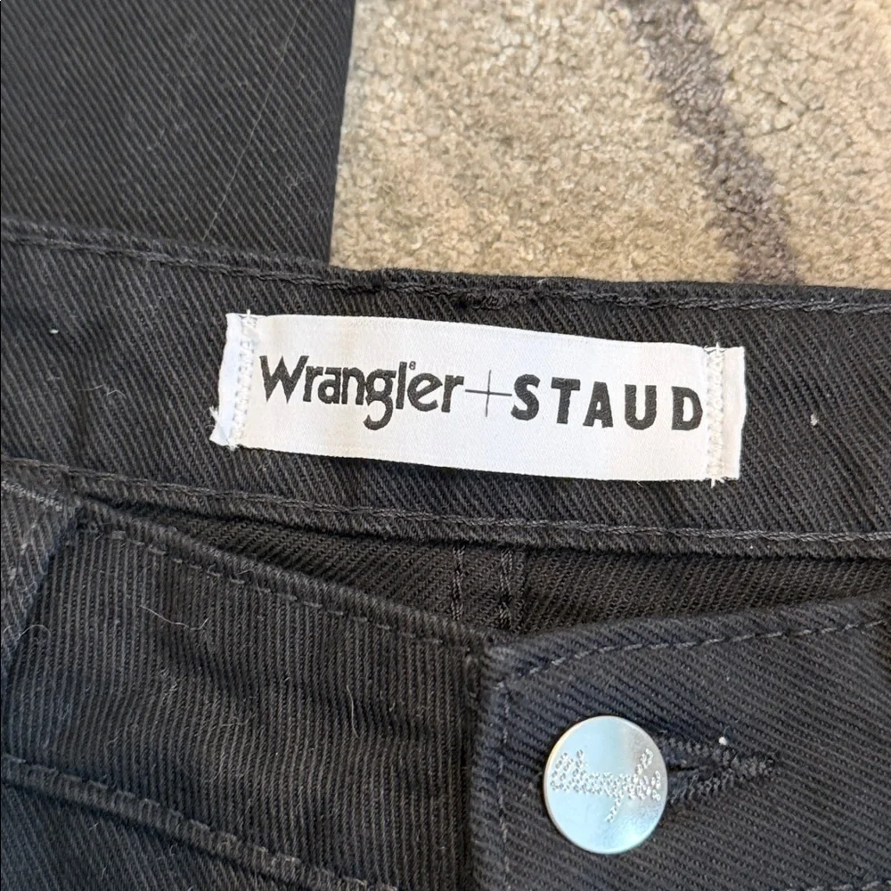 Wrangler x STAUD The Loose Wide Leg Jeans Black 28 NWT